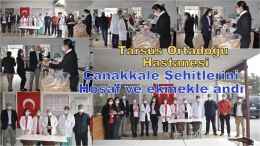 Tarsus Ortadoğu Hastanesi Çanakkale Zaferi’nin 106. Yıldönümünde hoşaf ve ekmek dağıttı