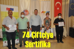Tarsus'ta 74 Çiftçi Eğitim Sertifikalarını Aldı