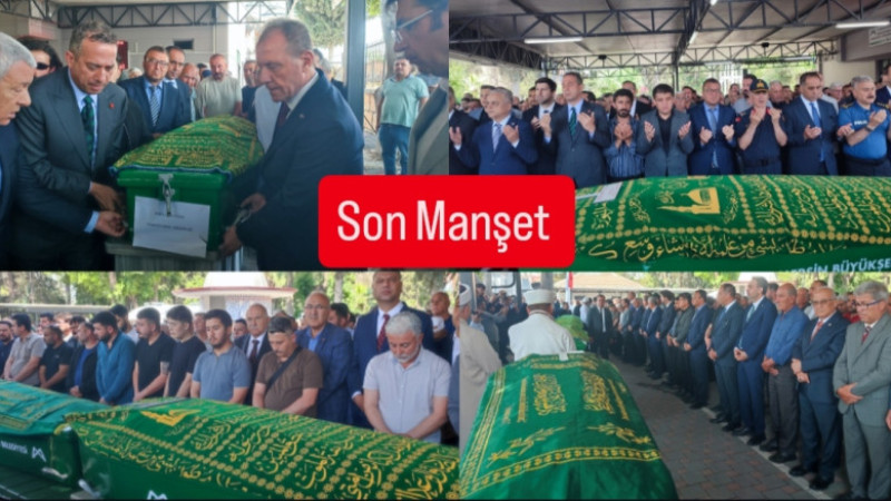 Tarsus'ta Silahlı Saldırganın Öldürdüğü 6 kişiden 5'i için Toplu Cenaze Töreni Düzenlendi 