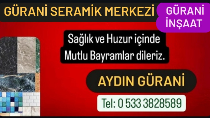 GÜRANİ İnşaat AYDIN GÜRANİ Bayram Kutlama Mesajı 