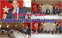 Tarsus Kaymakamı Yüksel Ünal ile Belediye Başkanı Şevket Can, Tarsus Muhtarlar Derneği tarafından düzenlenen tanışma toplantısında muhtarlarla bir araya geldi.