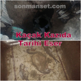 Tarsus’ta kaçak kazıda tarihi eser bulundu  