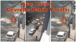 Tarsus’ta araç yangını orkuttu