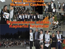 Tarsus Toros Okullarında Diploma Sevinci