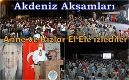 Akdeniz’de Anne-Çocuk El Ele Sinema Filmi İzledi