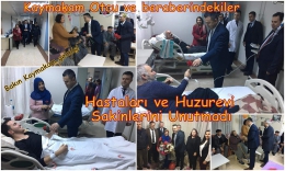 Tarsus Kaymakamı Yılbaşı gecesi Huzurevi sakinleri ve hastaları unutmadı