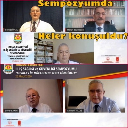 Tarsus Belediyesi  2. İş Sağlığı Sempozyumu Online yapıldı