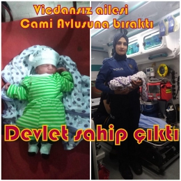 Vicdansız anne ve baba yeni doğan çocuğu camiye bıraktı