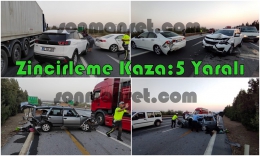 Tarsus-Adana TEM Otoyolunda Kaza 5 yaralı