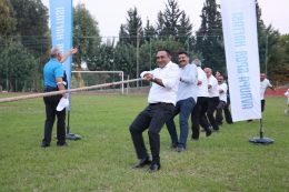 Başkan Yılmaz, Personeliyle Halat Çekti