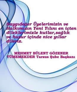 TÜMEMEKDER BAŞKANI BÜLENT GÖZENER YENİ YIL KUTLAMASI
