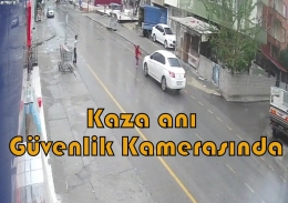 Tarsus’ta otomobilin çarptığı çocuğun kaza anı kameraya yansıdı