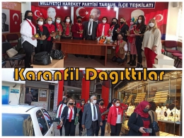 MHP Tarsus İlçe Teşkilatı ve Kadın Kolu Bin Karanfil Dağıttı