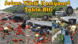 Tarsus’ta kamyonet takla attı: 2 yaralı