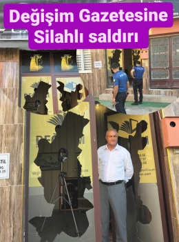 Mersin Değişim Gazetesi kurşunlandı, 1 kişi gözaltında