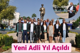 Tarsus’ta adli yılın açılışı nedeniyle Atatürk Anıtında tören düzenlendi
