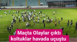 Tarsus İdmanyurdu Şanlıurfaspor maçında taraftarlar arasında olaylar çıktı
