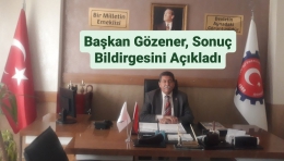 TÜM EMEKDER Şube Başkanı Gözener, Başkanlar Kurulu Sonuç Bildirgesini Paylaştı