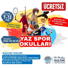 Yaz Spor Okulları Akdenizli Çocukları Bekliyıor