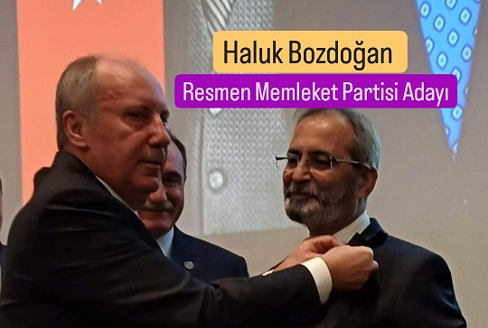 Haluk Bozdoğan, Resmen Memleket Partisi’nin Adayı