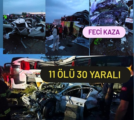 Tarsus Adana yolu Zincirleme Kazada Kana Bulandı 11 Ölü 30 Yaralı
