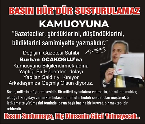 Gazeteci Burhan Ocakoğlu'na Yapılan Saldırı Kınandı