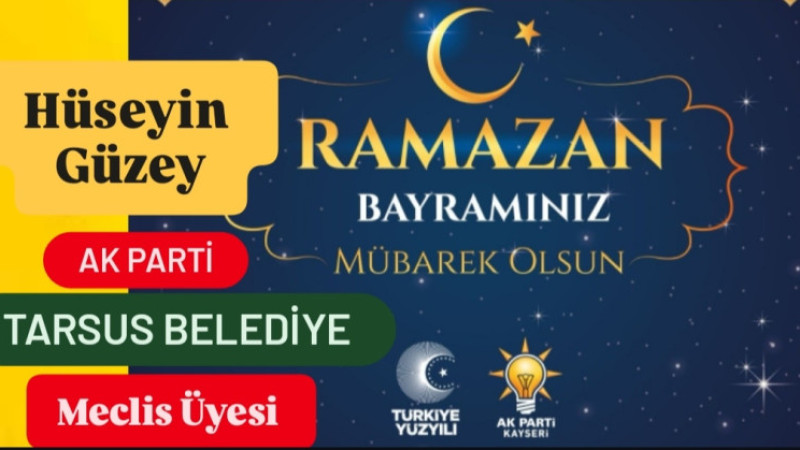 Belediye Meclis üyesi Hüseyin Güzey Bayram Tebriği 