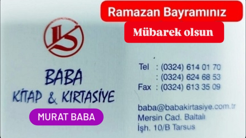 Baba Kırtasiye Murat Baba Bayram Tebriği