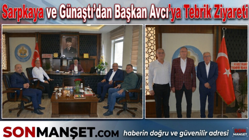 Bedrettin Sarpkaya ve Günaştı'dan, Başkan Veyis Avcı'ya Tebrik Ziyareti 