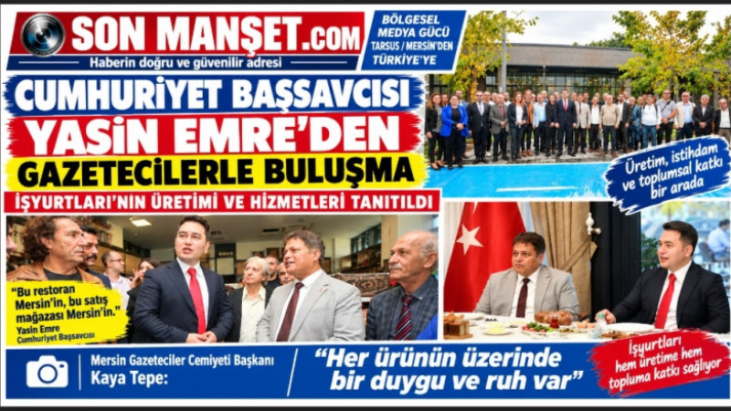 Başsavcı Yasin Emre, Gazetecilerle İşyurtları Satış Mağazasında Biraraya Geldi